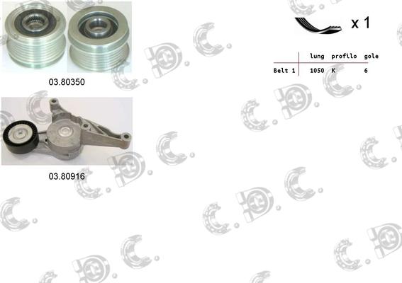 Autokit 06.0047 - V-Ribbed Belt Set autospares.lv