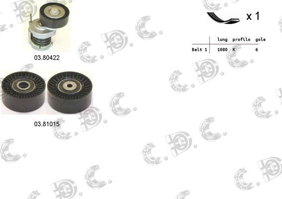 Autokit 06.0058 - V-Ribbed Belt Set autospares.lv