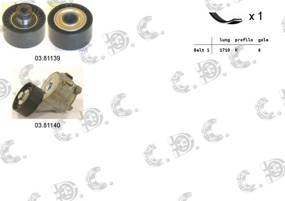 Autokit 06.0004 - V-Ribbed Belt Set autospares.lv