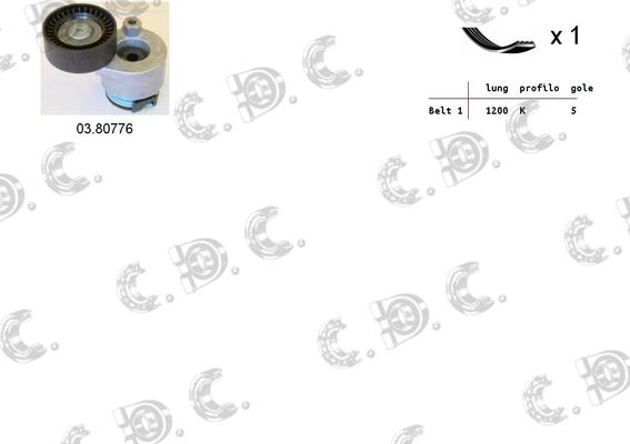 Autokit 06.0006 - V-Ribbed Belt Set autospares.lv