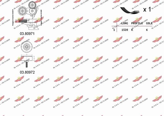 Autokit 06.0010 - V-Ribbed Belt Set autospares.lv