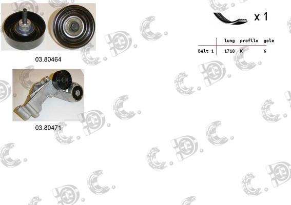 Autokit 06.0087 - V-Ribbed Belt Set autospares.lv