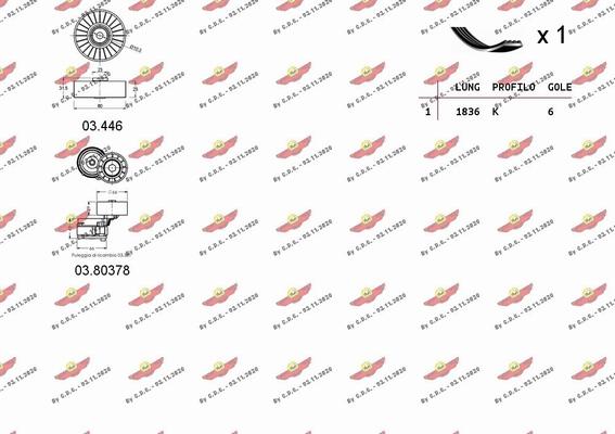 Autokit 06.0039 - V-Ribbed Belt Set autospares.lv