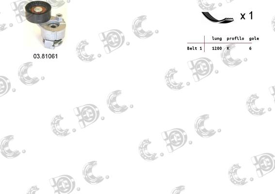 Autokit 06.0034 - V-Ribbed Belt Set autospares.lv