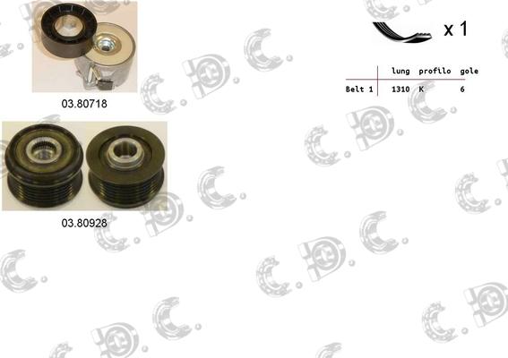 Autokit 06.0104 - V-Ribbed Belt Set autospares.lv