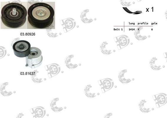 Autokit 06.0105 - V-Ribbed Belt Set autospares.lv