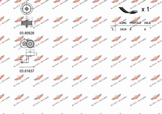 Autokit 06.0105 - V-Ribbed Belt Set autospares.lv