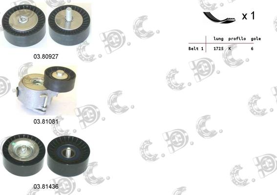 Autokit 06.0119 - V-Ribbed Belt Set autospares.lv