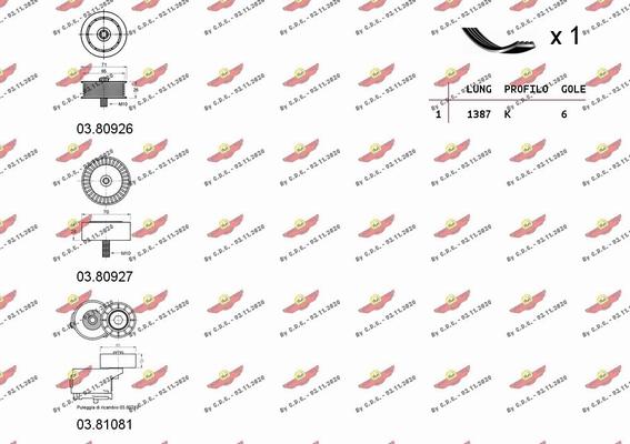 Autokit 06.0115 - V-Ribbed Belt Set autospares.lv