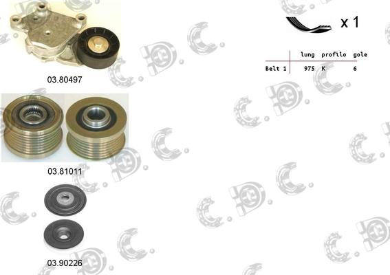 Autokit 06.0110 - V-Ribbed Belt Set autospares.lv