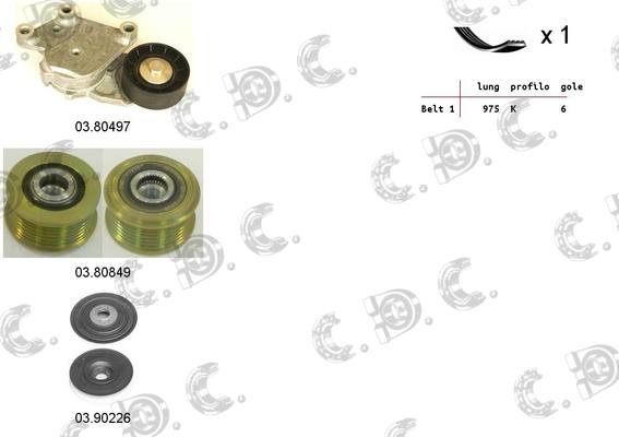 Autokit 06.0111 - V-Ribbed Belt Set autospares.lv