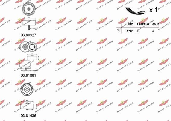 Autokit 06.0130 - V-Ribbed Belt Set autospares.lv