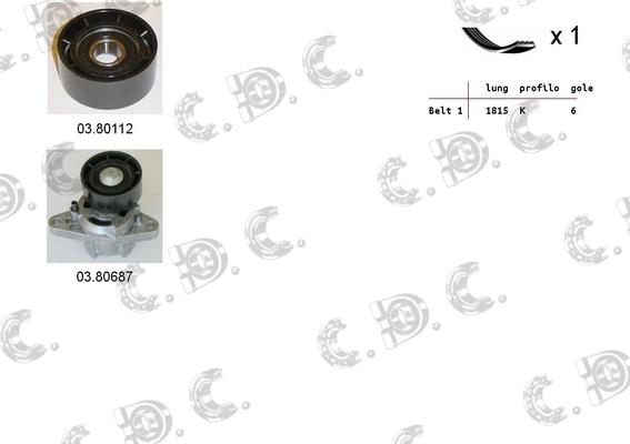 Autokit 06.0125 - V-Ribbed Belt Set autospares.lv