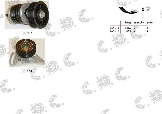 Autokit 06.0121 - V-Ribbed Belt Set autospares.lv