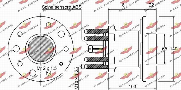 Autokit 01.98052 - Wheel hub, bearing Kit autospares.lv