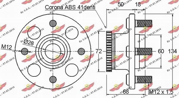 Autokit 01.97951 - Wheel hub, bearing Kit autospares.lv