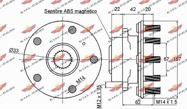 Autokit 01.97974 - Wheel hub, bearing Kit autospares.lv