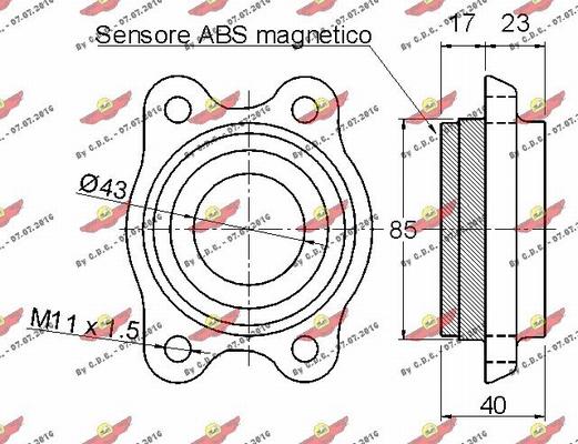 Autokit 01.97591 - Wheel hub, bearing Kit autospares.lv