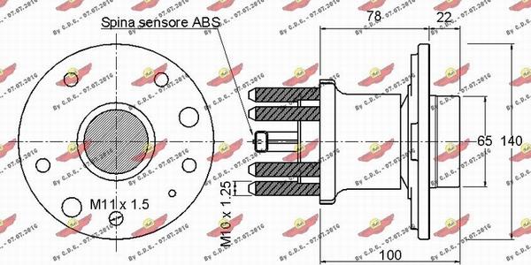 Autokit 01.97545 - Wheel hub, bearing Kit autospares.lv