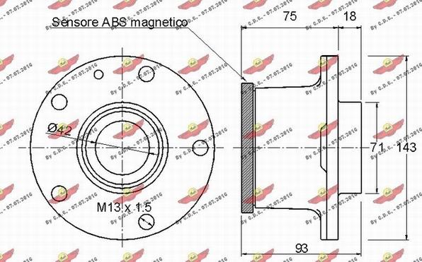 Autokit 01.97645 - Wheel hub, bearing Kit autospares.lv