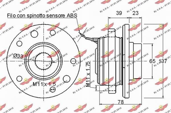 Autokit 01.97653 - Wheel hub, bearing Kit autospares.lv