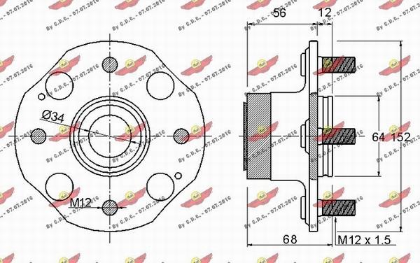 Autokit 01.97603 - Wheel hub, bearing Kit autospares.lv