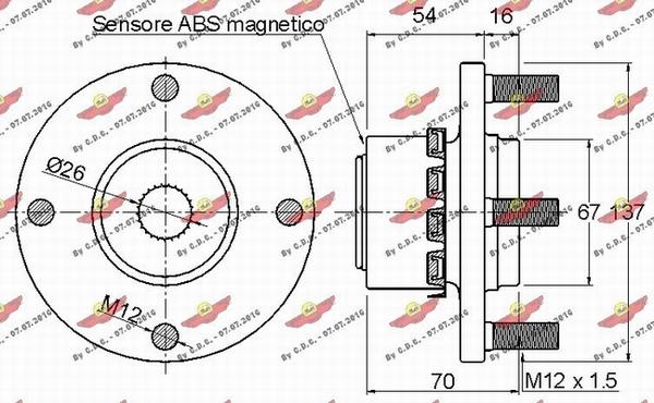 Autokit 01.97617 - Wheel hub, bearing Kit autospares.lv