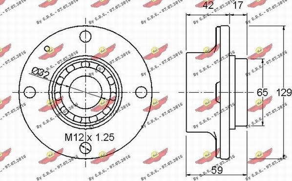 Autokit 01.97338 - Wheel hub, bearing Kit autospares.lv