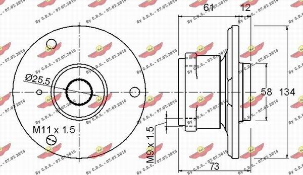 Autokit 01.97294 - Wheel hub, bearing Kit autospares.lv