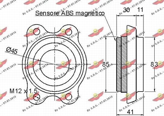 Autokit 01.97786 - Wheel hub, bearing Kit autospares.lv