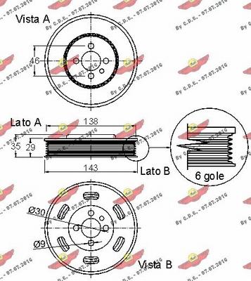 Autokit 03.90013 - Belt Pulley, crankshaft autospares.lv