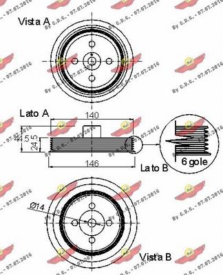 Autokit 03.90037 - Belt Pulley, crankshaft autospares.lv