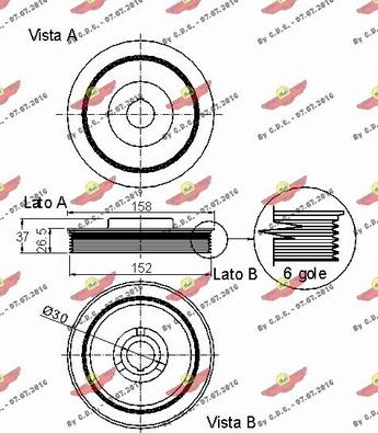 Autokit 03.90028 - Belt Pulley, crankshaft autospares.lv