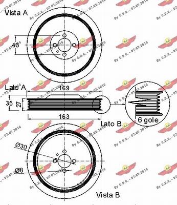 Autokit 03.90195 - Belt Pulley, crankshaft autospares.lv