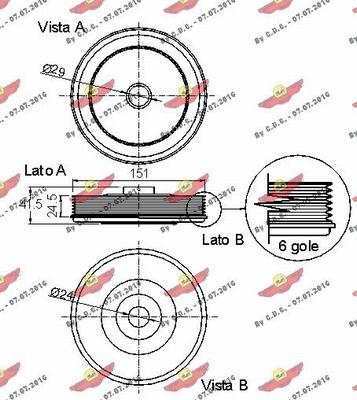 Autokit 03.90149 - Belt Pulley, crankshaft autospares.lv