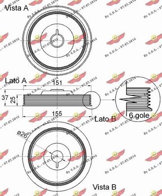 Autokit 03.90320 - Belt Pulley, crankshaft autospares.lv