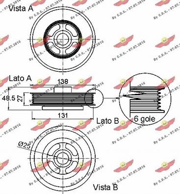 Autokit 03.90240 - Belt Pulley, crankshaft autospares.lv