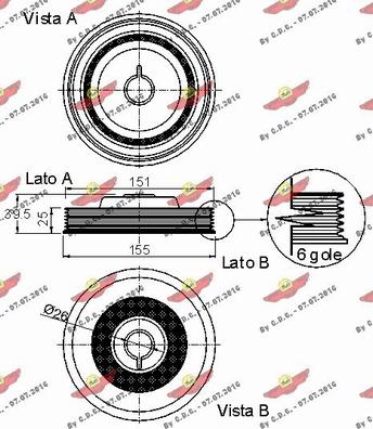 Autokit 03.90219 - Belt Pulley, crankshaft autospares.lv