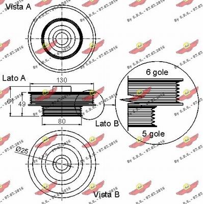 Autokit 03.90283 - Belt Pulley, crankshaft autospares.lv