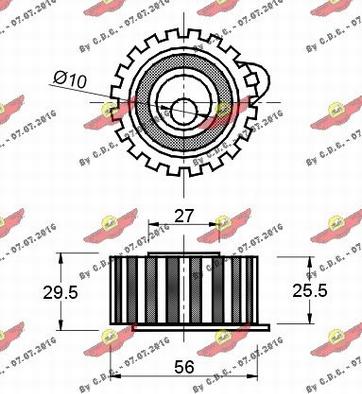 Autokit 03.494 - Deflection / Guide Pulley, timing belt autospares.lv