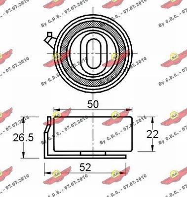 Autokit 03.414 - Tensioner Pulley, timing belt autospares.lv