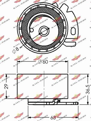 Autokit 03.439 - Tensioner Pulley, timing belt autospares.lv