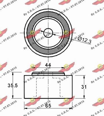 Autokit 03.438 - Deflection / Guide Pulley, timing belt autospares.lv