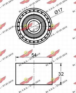 Autokit 03.597 - Deflection / Guide Pulley, timing belt autospares.lv