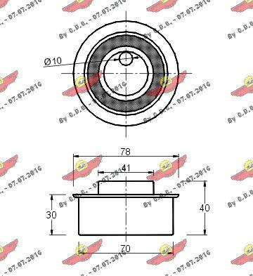 Autokit 03.502 - Tensioner Pulley, timing belt autospares.lv