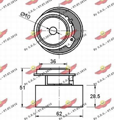 Autokit 03.514 - Tensioner Pulley, timing belt autospares.lv