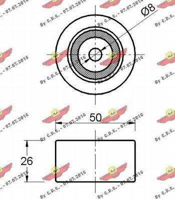 Autokit 03.641 - Pulley, v-ribbed belt autospares.lv