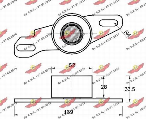 Autokit 03.669 - Tensioner Pulley, timing belt autospares.lv