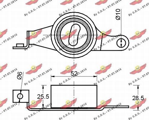 Autokit 03.672 - Tensioner Pulley, timing belt autospares.lv