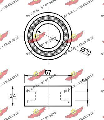 Autokit 03.040 - Deflection / Guide Pulley, timing belt autospares.lv